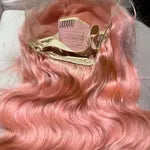 🎀💗 18” Barbie Light Pink Wig – Body Wave | 13x4 Frontal | 200% Density