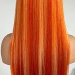 🍊✨ 16” Orange-Blonde Golden Wig – Straight | 13x4 Frontal | 200% Density