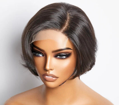 💇‍♀️ 8-Inch Straight Bob – 4x4 Lace Closure (Side Part)